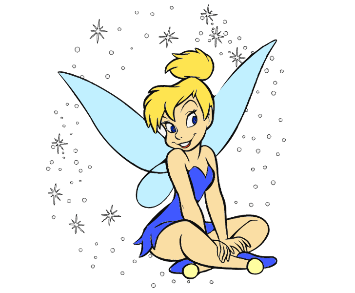 728x600 Pixie Dust Clip Art Tinkerbell Coloring Pages