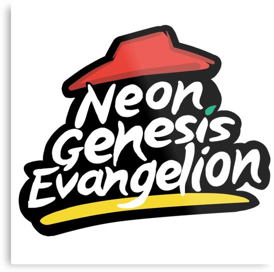 550x545 Pizza Hut Evangelion Metal Prints By Dankspaghetti Redbubble