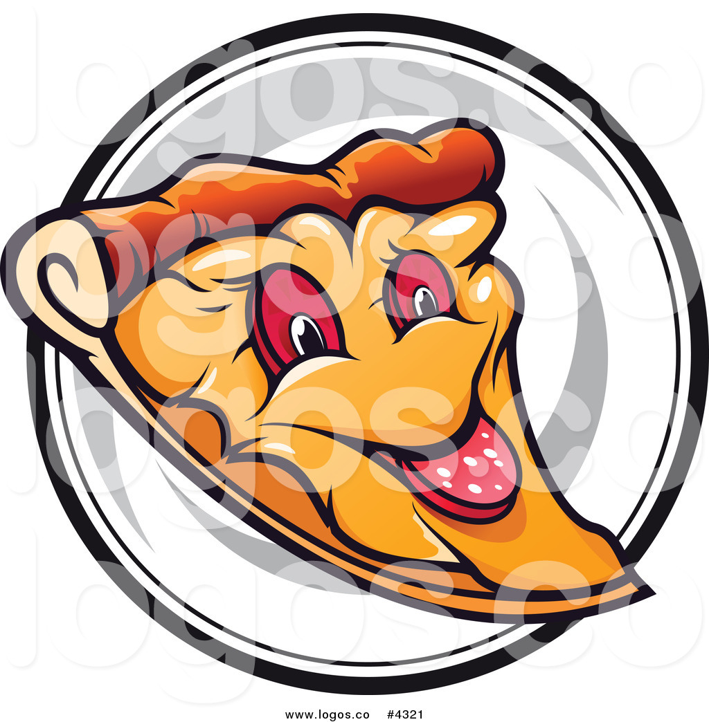 1024x1044 Royalty Free Happy Pizza Slice With Red Eyes Logo By Vector