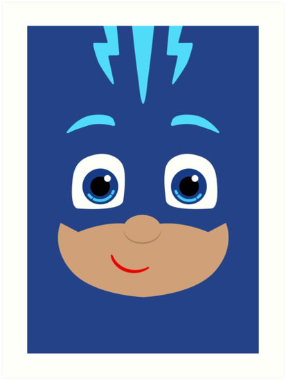 413x549 Pj Masks Inspired Catboy Poster Simple Face Design Art Prints By