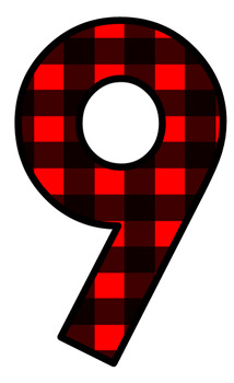 214x350 Lumberjack Red Plaid Numbers Clip Art By Reading With Mrs D Tpt