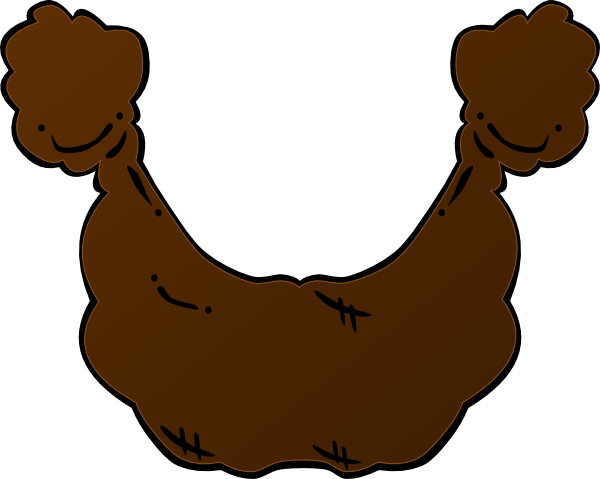 600x479 Plain Brown Beard Clip Art