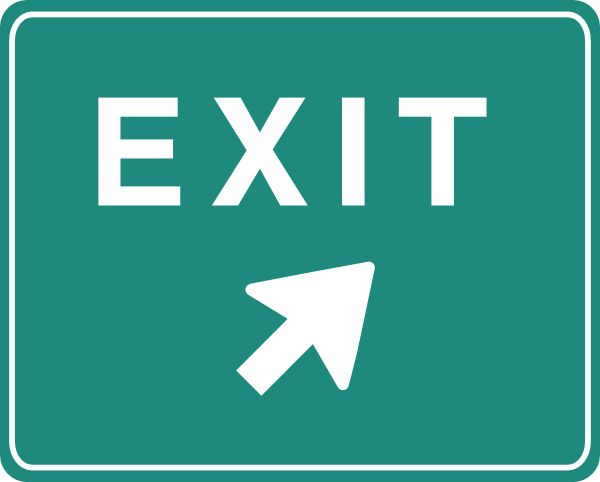 600x482 Exit Sign Clipart Plain Highway Exit Sign Clip Art