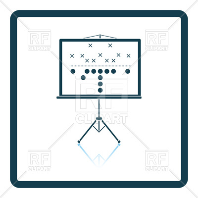 400x400 American Football Game Plan Stand Icon Royalty Free Vector Clip