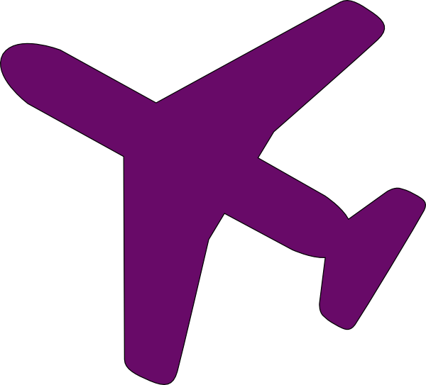 600x543 Purple Airplane Clip Art