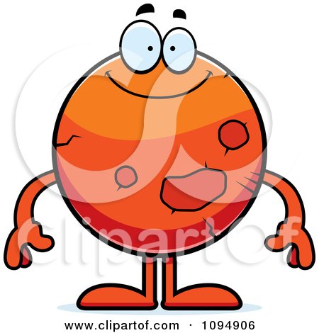 450x470 Clipart Of A Black And White Winking Planet Character In 8 Bit