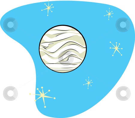 450x392 Retro Planet Venus Stock Vector