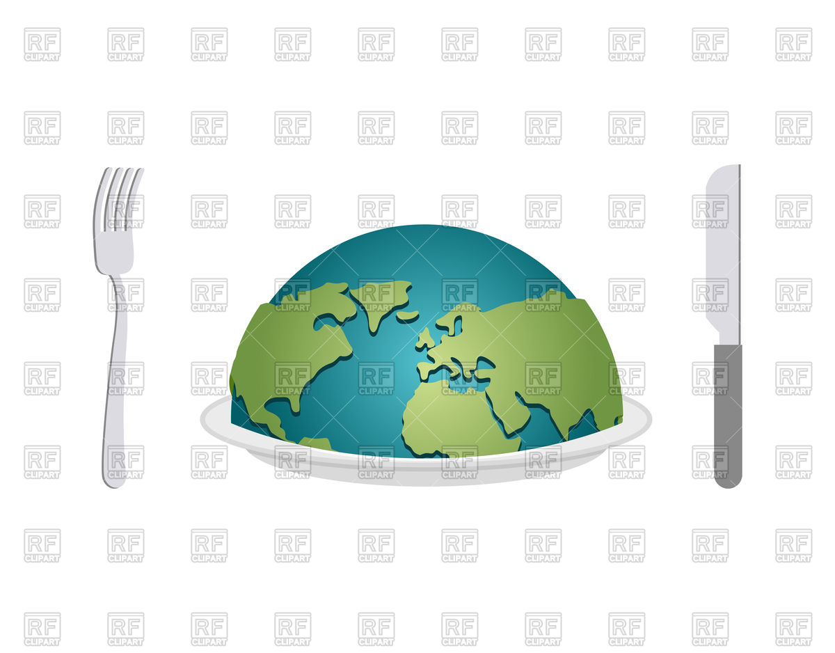 1200x938 Earth On Plate Royalty Free Vector Clip Art Image