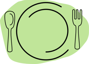 300x216 Light Green Plate Clip Art