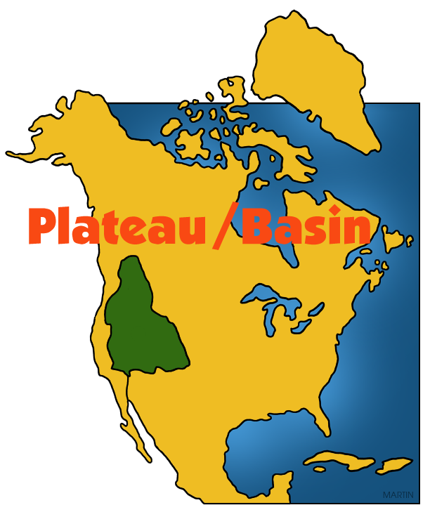 612x756 Native Americans Clip Art By Phillip Martin, Plateau Basin Map