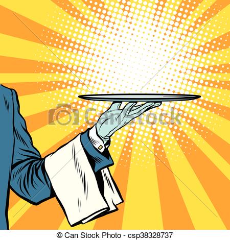 450x470 Serveur, Plateau, Main. Art, Serveur, Vecteurs