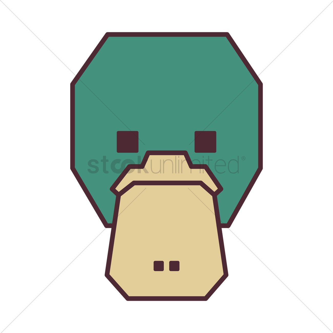 1300x1300 Platypus Head Vector Image