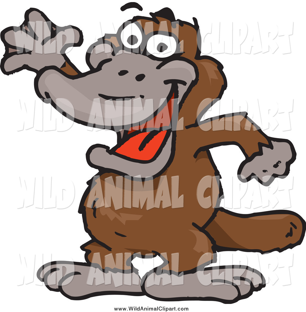 1024x1044 Clip Art Of A Waving Brown Platypus By Dennis Holmes Designs