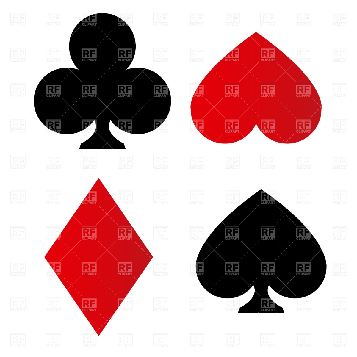 1200x1200 Fan Playing Cards Clipart