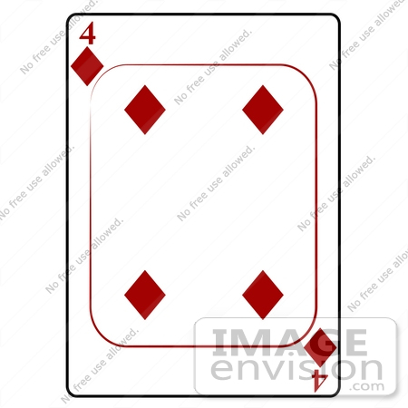 450x450 4 Of Diamonds Playing Card Clipart