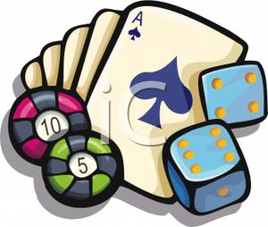 300x254 Clipart Image Poker Chips And Dice With Playing Cards