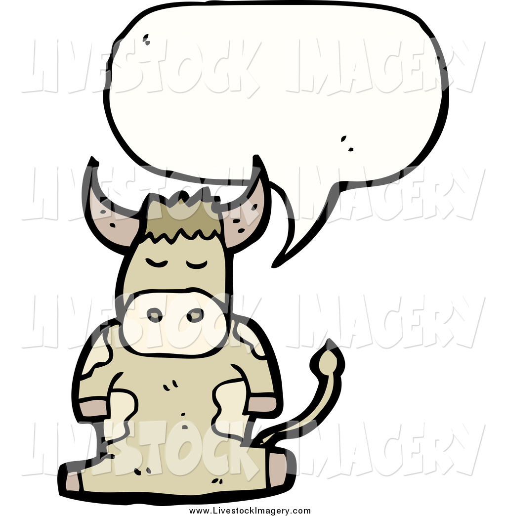 1024x1044 Clip Art Of A Talking Brown Cow By Lineartestpilot