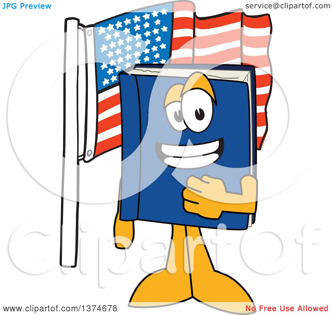 1080x1024 Clipart Of A Blue Book Mascot Character Pledging Allegiance By