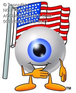 245x300 Stock Clipart Image Of A Cartoon Eye Ball Character During Pledge