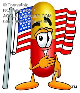 258x300 Stock Clipart Image Of A Cartoon Pill Character