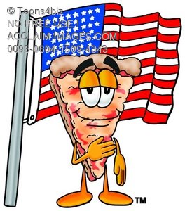 264x300 Stock Clipart Image A Cartoon Pizza Character During Pledge