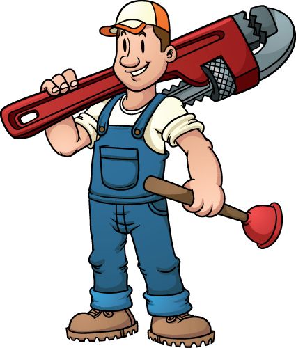 425x500 Plumbers Funny Pictures Funny Plumber Design Elements Vector 03