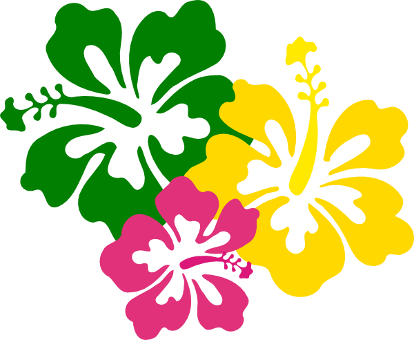 600x492 Hibiscus Flowers 2 Clip Art