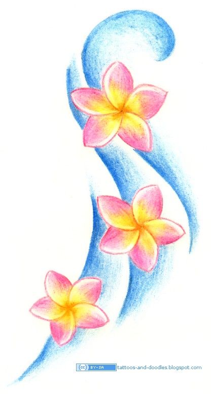 416x777 Tattoos And Doodles Plumeria Frangipani Flowers Flowers