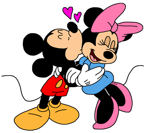 500x462 Kissing Clipart Mickey Mouse