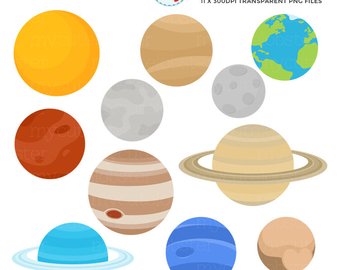 340x270 Cute Solar System Clipart Set Planets Clip Art Space