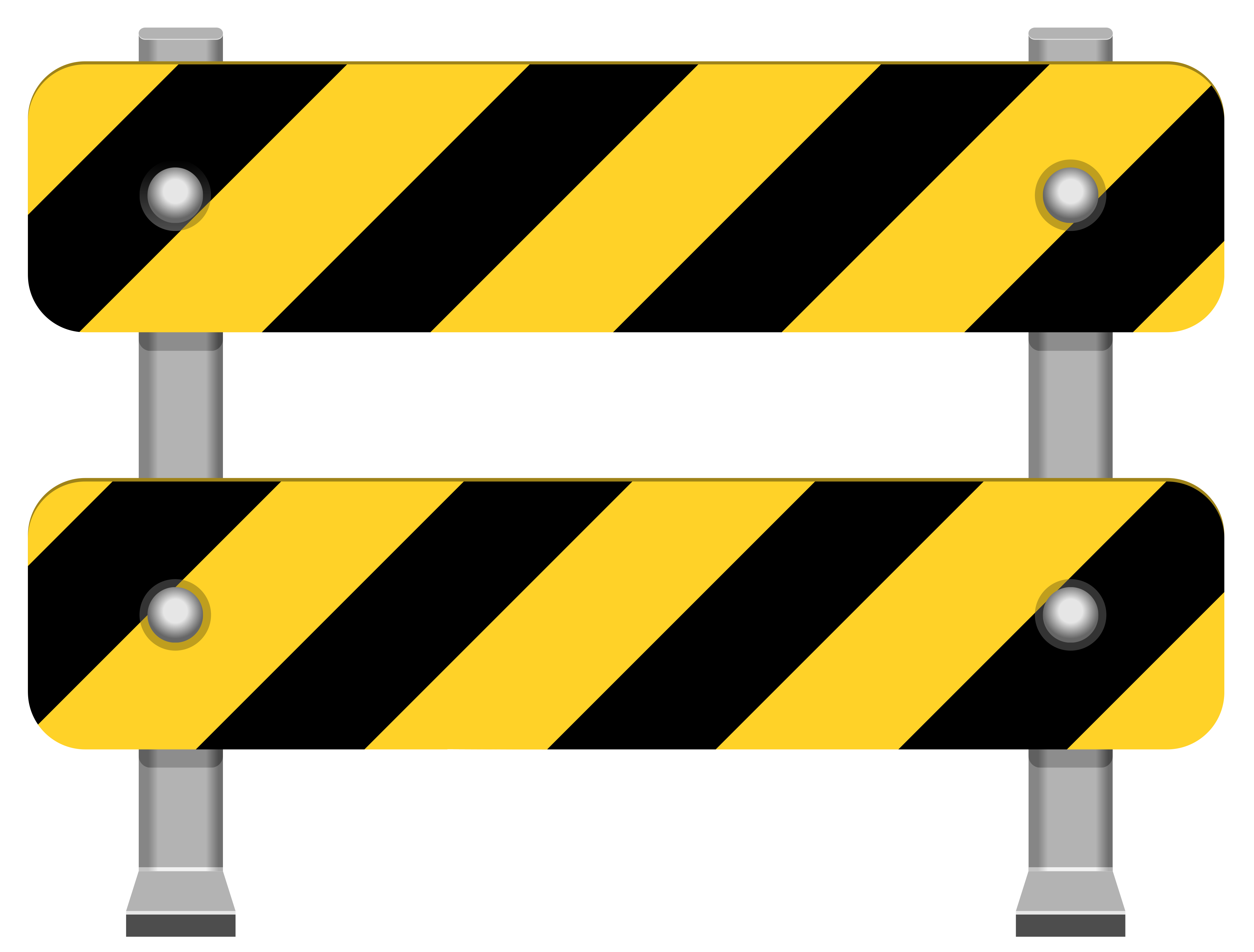 4185x3178 Yellow Road Barricade Png Clip Art