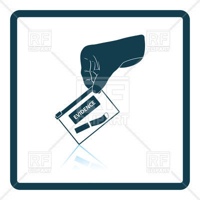 400x400 Hand Holding Evidence Pocket Icon Royalty Free Vector Clip Art