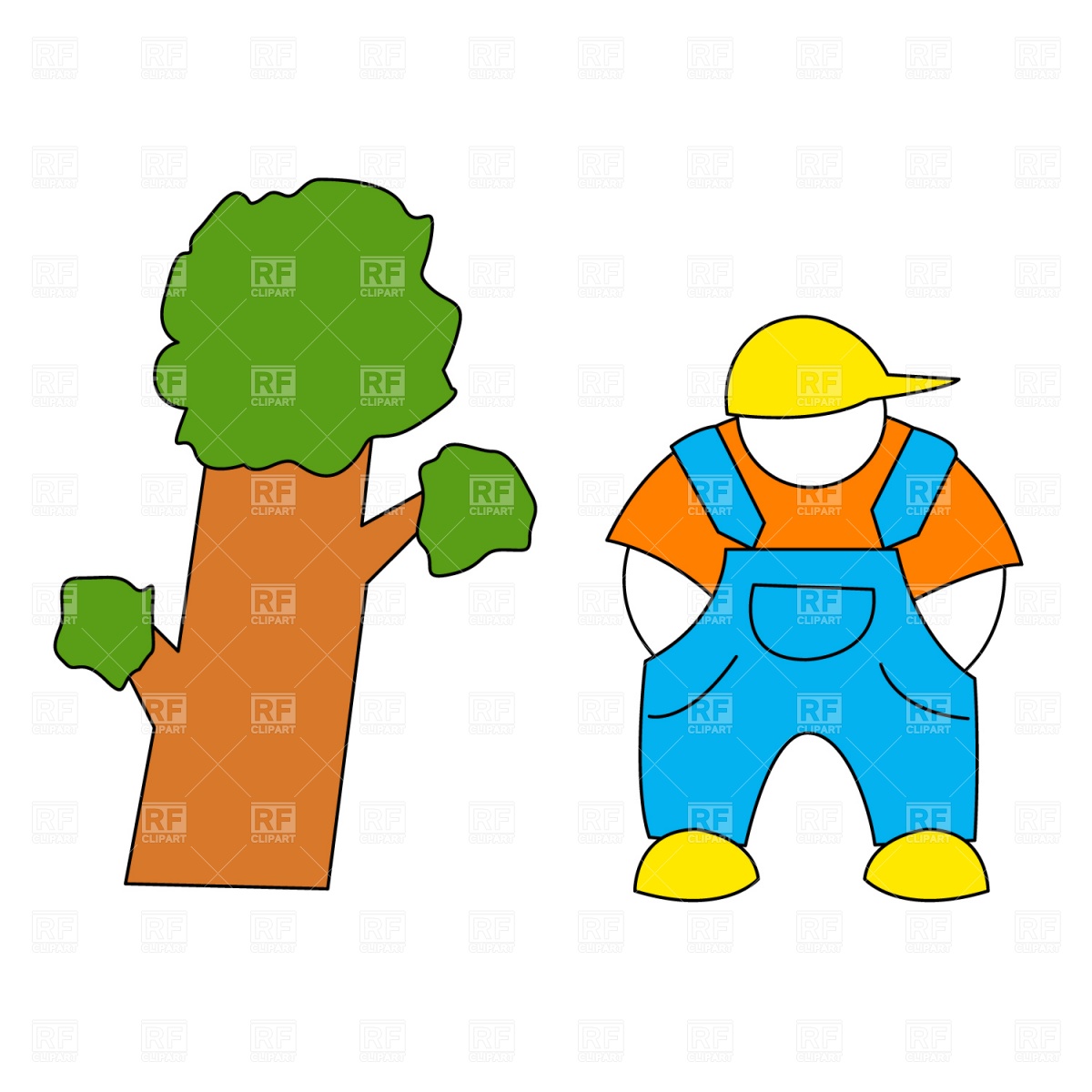 1200x1200 Worker With Hands In Pockets Royalty Free Vector Clip Art Image
