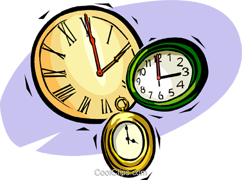 480x358 Pocket Watches And Clocks Royalty Free Vector Clip Art