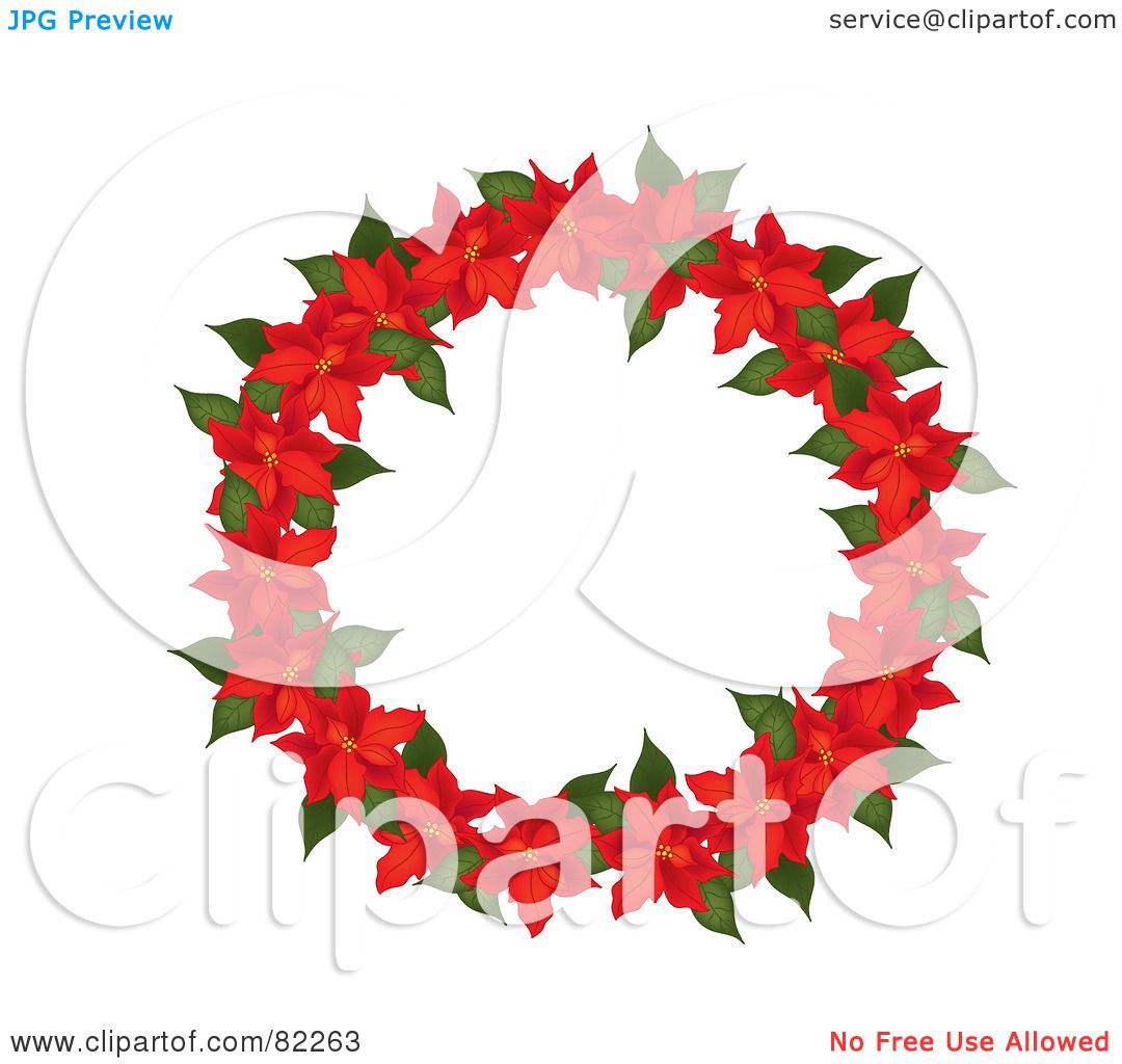1080x1024 Royalty Free (Rf) Clipart Illustration Of A Red Poinsettia
