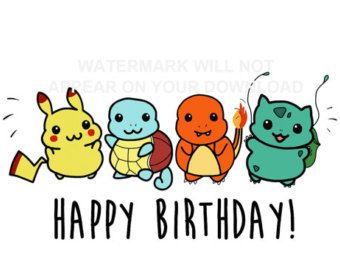 340x270 Pokemon Birthday Card