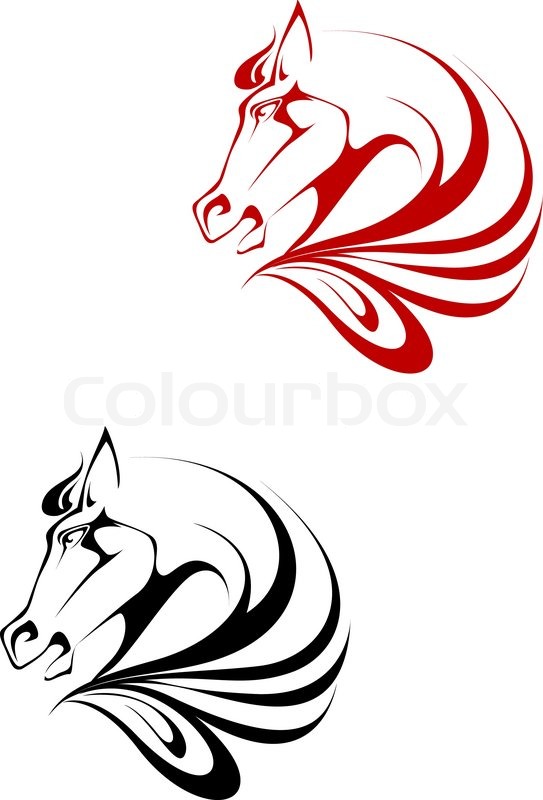 543x800 Tribal Clipart Horse Symbol