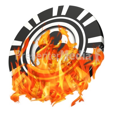 400x400 Gambling Poker Chip On Fire