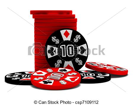 450x357 A Stack Of Black And Red Poker Chips Clip Art