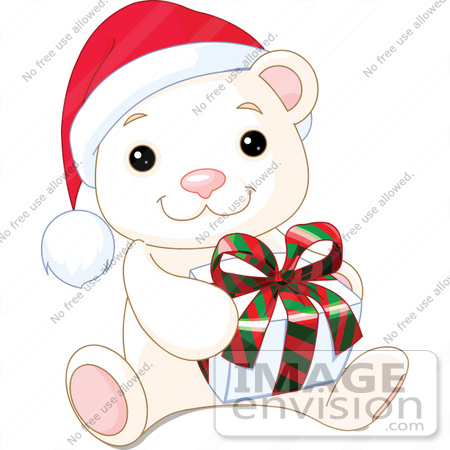 450x450 Christmas Polar Bear Clipart