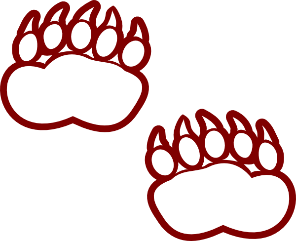 600x488 Bear Paw Prints Clip Art Image