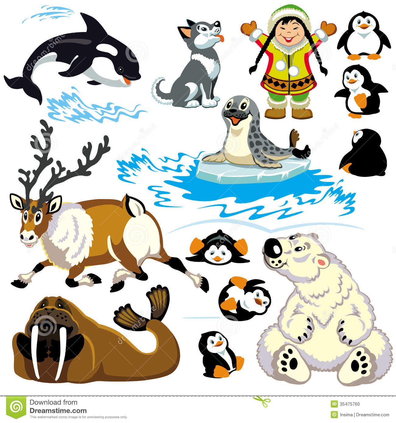 1300x1390 Polar Animals Clipart