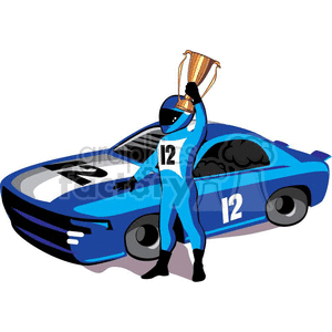 300x300 Clip Art Sports Racing Car And More Related Vector Clipart