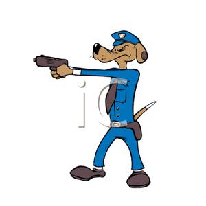 300x300 A Police Dog With His Gun Drawn
