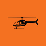 150x150 Police Helicopter Icon On Gray Background Royalty Free Vector Clip