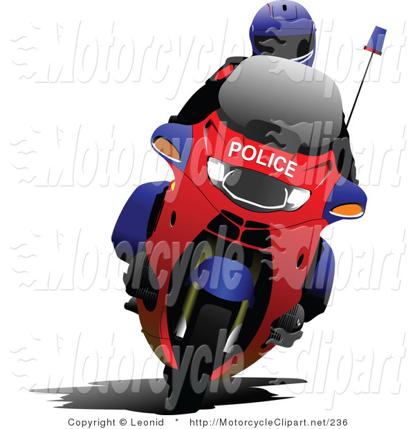 600x620 Transportation Clipart Of A Motorcycle Police Officer By Leonid