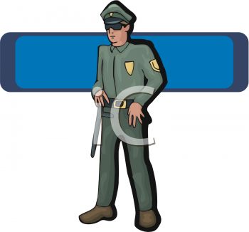 350x326 Picture Of A Police Office Wearing Sunglasses Standing In A Vector