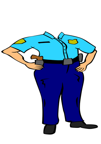 353x500 Police Man Vector Drawing Public Domain Vectors