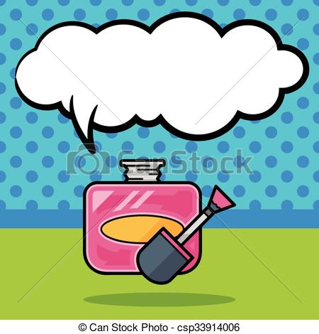 450x470 Nail Polish Doodle Vector Clipart