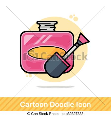 450x470 Nail Polish Doodle Vectors